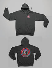 Load image into Gallery viewer, KKREW.ORG &quot;Wheel Get You There&quot; Graphic Zip-Up Hoodie With Pockets Cotton/Poly Blend
