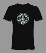 Load image into Gallery viewer, WEEK 24: &quot;I Love Cannabis and Coffee&quot; Men&#39;s/ Women&#39;s Crewneck Graphic T-Shirt/ Women&#39;s Racerback Tank Top
