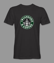 Load image into Gallery viewer, WEEK 24: &quot;I Love Cannabis and Coffee&quot; Men&#39;s/ Women&#39;s Crewneck Graphic T-Shirt/ Women&#39;s Racerback Tank Top
