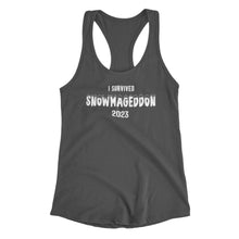Load image into Gallery viewer, WEEK 39: &quot;I Survived SNOWMAGEDDON 2023&quot; Men&#39;s/ Women&#39;s Crewneck Graphic T-Shirt/ Women&#39;s Racerback Tank Top
