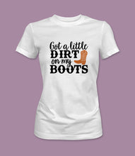 Load image into Gallery viewer, &quot;Got a Little Dirt On My Boots&quot; Crewneck Graphic T-Shirt
