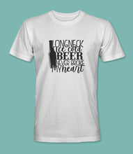 Load image into Gallery viewer, &quot;Long Neck Ice Cold Beer Never Broke My Heart&quot; Crewneck Graphic T-Shirt
