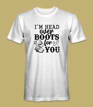 Load image into Gallery viewer, &quot;I&#39;m Head Over Boots For You&quot; Crewneck Graphic T-Shirt
