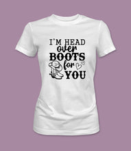 Load image into Gallery viewer, &quot;I&#39;m Head Over Boots For You&quot; Crewneck Graphic T-Shirt

