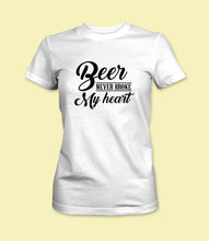 Load image into Gallery viewer, &quot;Beer Never Broke My Heart&quot; Crewneck Graphic T-Shirt
