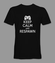 Load image into Gallery viewer, &quot;Keep Calm And Respawn&quot; Crewneck Graphic T-Shirt
