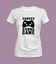 Load image into Gallery viewer, &quot;Gamers Gonna Game&quot; Crewneck Graphic T-Shirt
