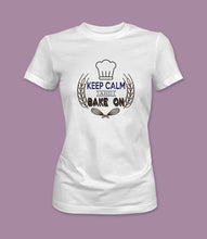Load image into Gallery viewer, &quot;Keep Calm And Bake On&quot; Crewneck Graphic T-Shirt
