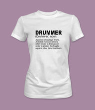 Load image into Gallery viewer, &quot;The Definition Of A Drummer&quot; Crewneck Graphic T-Shirt
