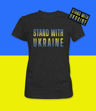 Load image into Gallery viewer, &quot;Stand With Ukraine&quot; Crewneck Graphic T-Shirt / Bumper Sticker Combo
